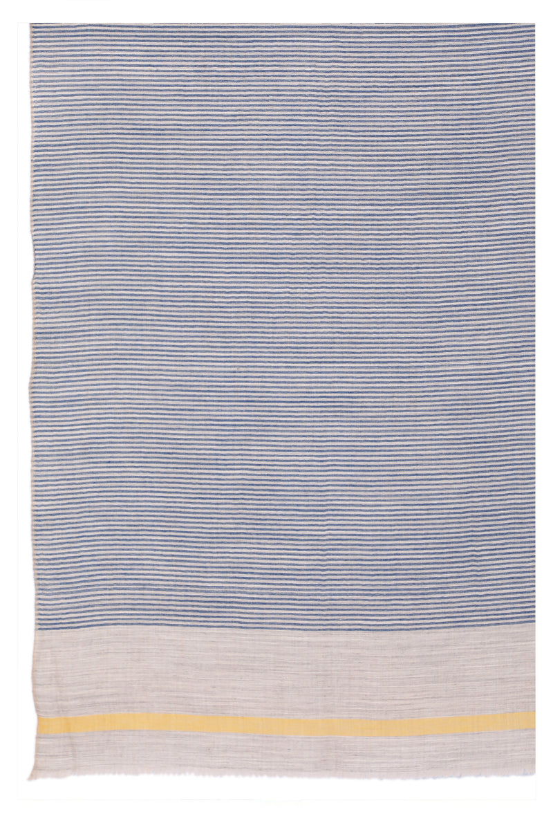Serene Stride Stripes Wool Scarf - Beige Blue | SVEŽElife