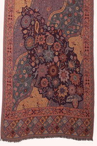 Flower Forest Jacquard Wool Scarf - Multicoloured | SVEŽElife