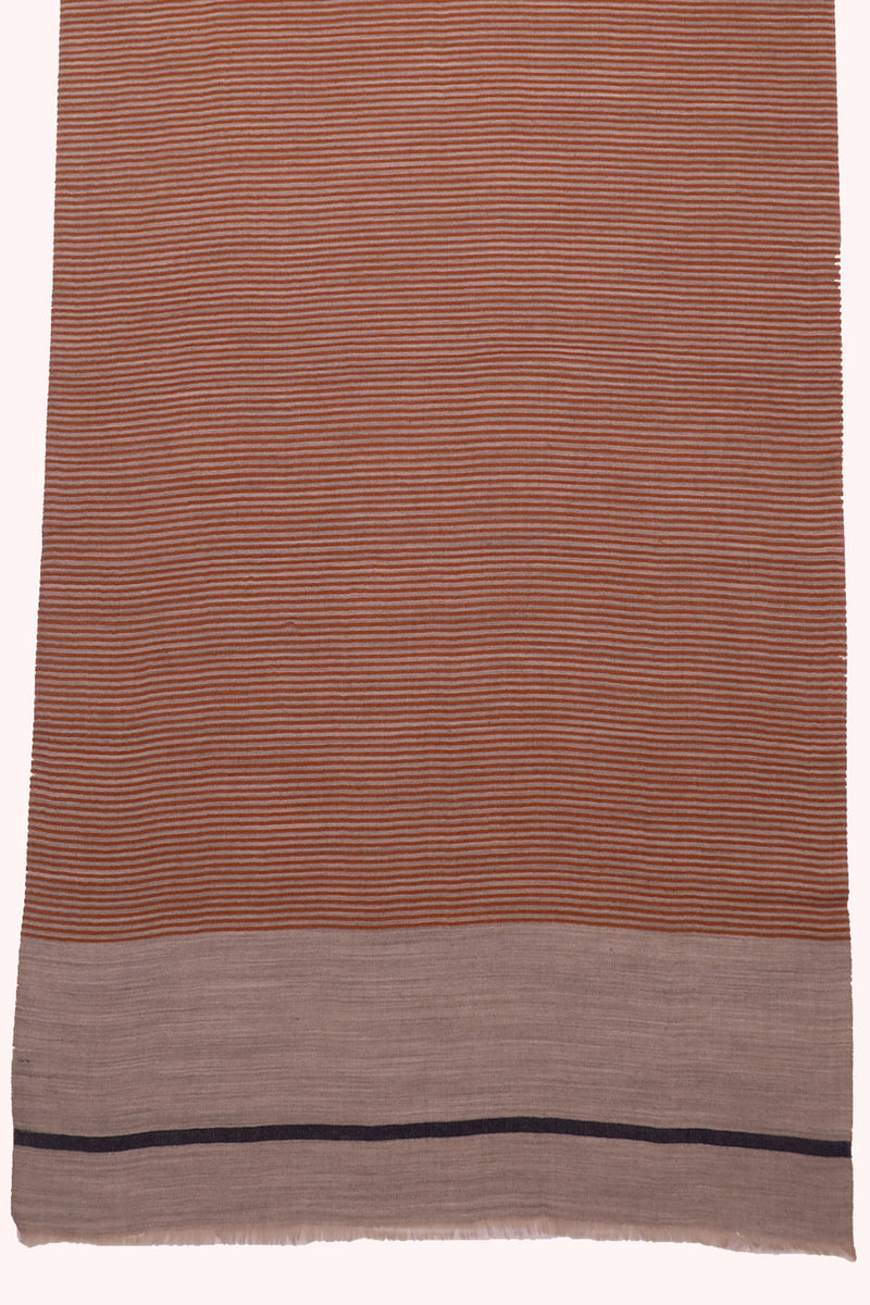 Serene Stride Stripes Wool Scarf - Beige Orange | SVEŽElife