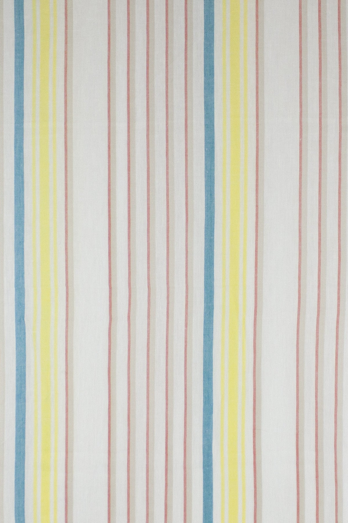 Modern Stripes Cotton Scarf - Crimson Teal Yellow