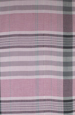 Checks and Stripes Textured Weave Viscose Scarf - Pink Black Off-White