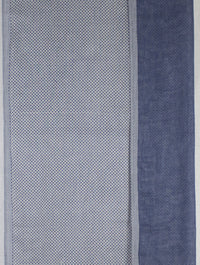 Ditsy Diamond Print Double Fabric Cotton Scarf -  Chambray Blue