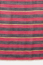 Sveze - Band Stripe w/ Lurex Merino Wool Scarf - Pink Black - Flat Look