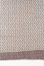 SVEZE Diamond Print Linen Cotton Scarf - Plum Peach - Flat Look