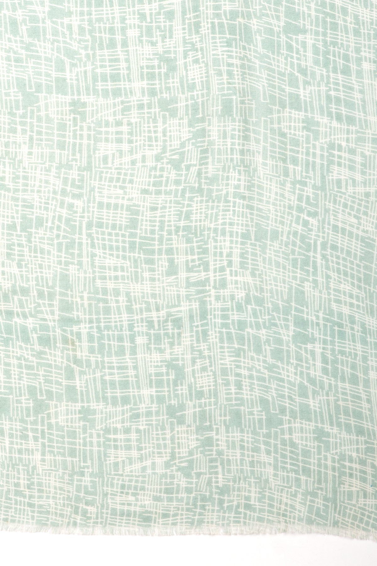 SVEZE Busy Strokes Print Cotton Modal Scarf - Sage - Flat Look