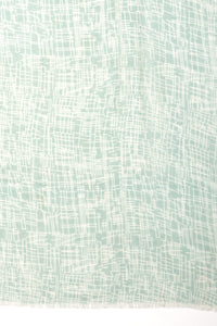 SVEZE Busy Strokes Print Cotton Modal Scarf - Sage - Flat Look
