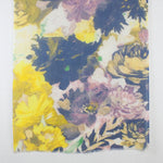 Romantic Flower Print Merino Wool Scarf - Multi