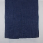 Herringbone Weave Two Tone Merino Wool Scarf - Blue