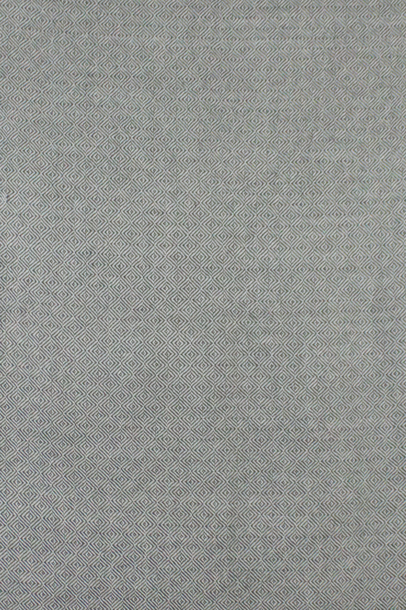Diamond Weave Two Tone Woollen Scarf - Grey
