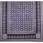 Traditional Floral & Paisley Hand-block Print Area Rug - White Black