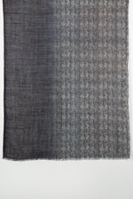 Shades of Chevron Merino Wool Scarf - Black White