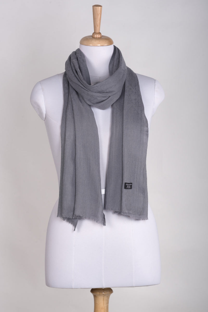 Paisley Jacquard Weave Cashmere Wool Scarf - Duck Egg