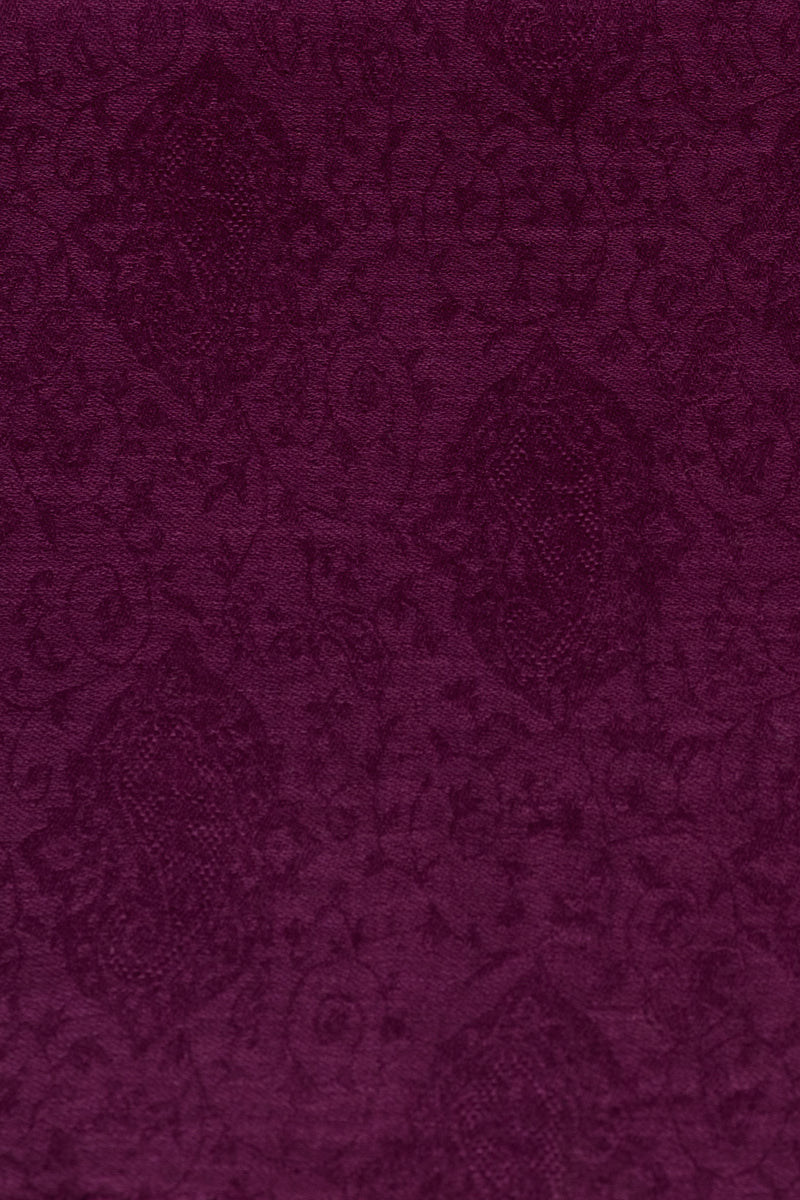 Paisley Jacquard Weave Cashmere Wool Scarf - Fuchsia
