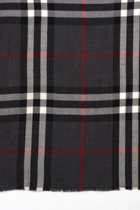 Checks with Small Diamond Weave - Charcoal Black White